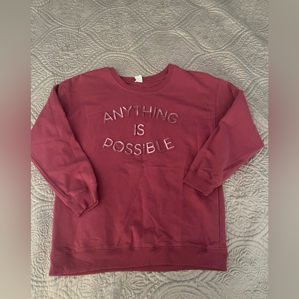 Evsie’s Discontinued Dark Pink Graphic Sweatshirt